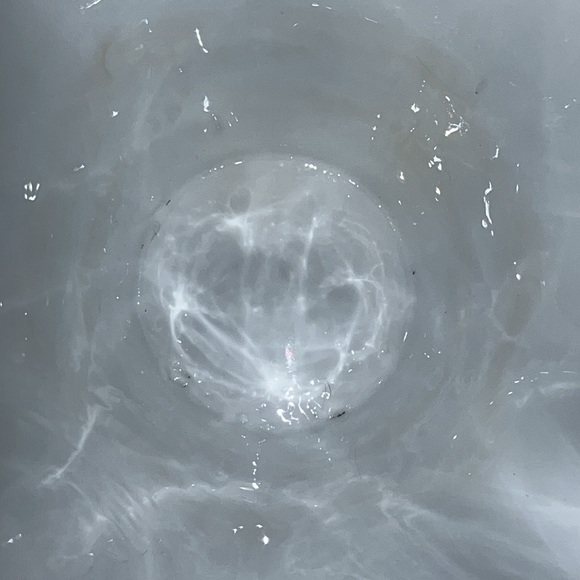 Vintage Hand Blown Glass Art Vase Ruffled Edge Space Universe Art - Picture 7 of 12